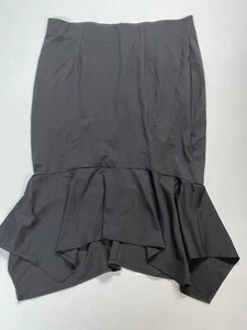 Lane Bryant New NWT Black Stretch Fit & Flare Skirt size 16 Poly nylon Spandex - Picture 1 of 12