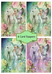 Suministros de papel para hacer tarjetas de unicornio y hadas/libro de recortes para hacer tarjetas de fantasía - Imagen 1 de 3