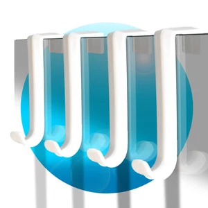 1/4/8/12/16/20/24x Türhaken Gaderobenhaken Kleiderhaken Türgarderobe Kunststoff  - Bild 1 von 4