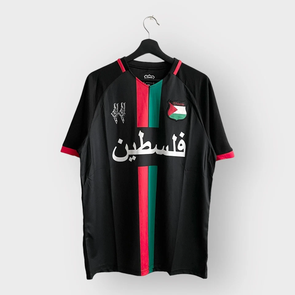 FC Palestine Black Centre Striped (Red/Green) Soccer Jersey Size L - Image 1 of 4