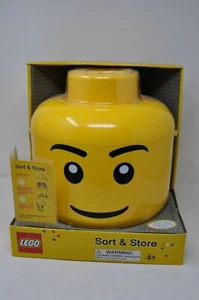 Original LEGO Ordenar y Almacenar Cabeza Grande Amarilla Bandeja de Almacenamiento RETIRADO Nuevo en Caja RARO - Imagen 1 de 6