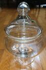 VINTAGE LARGE CLEAR GLASS APOTHECARY CANDY JAR WITH LID DRUGSTORE PHARMACY