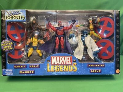 TOY BIZ Marvel Legends X-Men 2003 (Magneto/Gambito/Bestia/Lobezno/Pícaro) NUEVO Foto 1 de 4