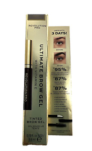 Revolution Pro Ultimate Brow Gel With Vitamin E, Shade Ebony, Lasts Up To 3 Days