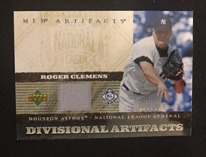 TARJETA DE JERSEY AUTÉNTICA USADA JUEGO CERTIFICADO ROGER CLEMENS NY YANKEES - Imagen 1 de 3