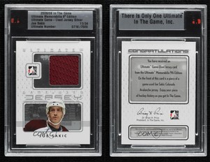 2008 ITG Ultimate Memorabilia 9th Edition Game-Used Jersey Silver /24 Joe Sakic