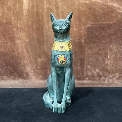 Estátua exclusiva de pedra pesada do Senhor dos Gatos, antiga deusa egípcia Bastet nat - Imagem 1 de 4