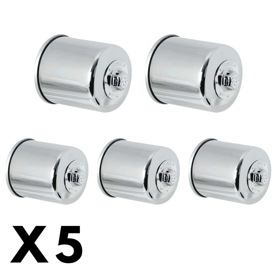 Paquete de 5 filtros de aceite cromados K&N para Honda CBR900RR Fireblade 1992-1999 Foto 1 de 1