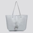 Women Faux Leather Tote Bag Women Shoulder bag Laptop bag Ladies Tassel Handbag