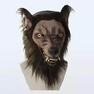 Wolf Mask Faux Werewolf Mask Wolfman Masks Latex Costume Prop Halloween Novelty - Picture 1 of 16