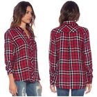  RAILS Hunter RED BLACK WHITE check plaid  Button Front  Flannel Shirt  S  🌸