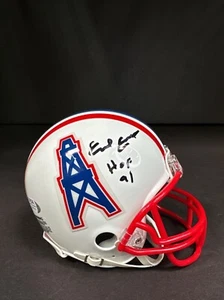 Earl Campbell Signed Houston Oilers Mini Helmet 'HOF 91' PSA 1C45161 - Picture 1 of 3