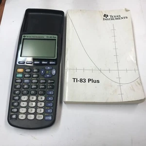 Texas Instruments TI-83 Plus Graphing Calculator, Cover and Guidebook - Picture 1 of 12