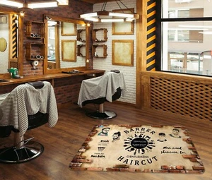 3D Brunette Man ZHUB232 Barber Shop Game Non Slip Rug Mat Photo Carpet Amy - Bild 1 von 5