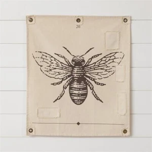 Bee Illustration Canvas Wall Hanging - Picture 1 of 1