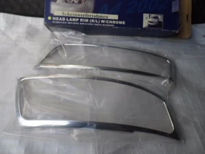 Head Lamp Rim Chrome Chromeringe marco de faros delanteros marco Audi A4 2002 - Imagen 1 de 5