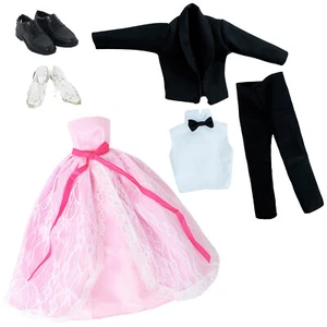 Lace Wedding Skirt Dress Boy Outfit for 11.5'' Doll Shoes Accessories Kids Toy - Picture 1 of 7