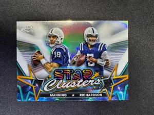 2024 Topps Chrome Cosmic Star Clusters Peyton Manning Anthony Richardson #SCL-9 - Picture 1 of 2