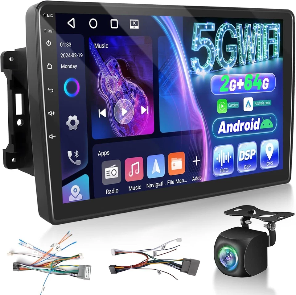 Car Stereo for Jeep Wrangler JK 2007-2018 Compass Grand Cherokee Dodge Ram 2+64G - Image 1 of 4