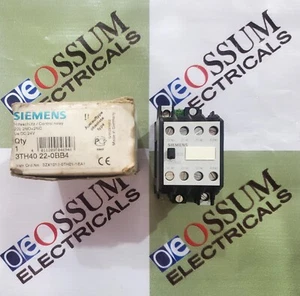 SIEMENS  3TH40 22-0BB4AUXILIRY CONTACTOR VOLTAGE 24VDC FREE FAST SHIPPING - Picture 1 of 4