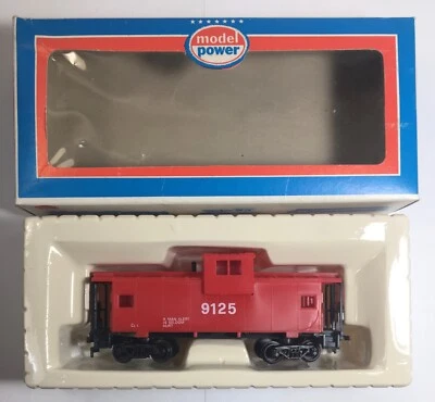 Model Power Red Safety Caboose HO Scale in Box 9125 - Image 1 of 4