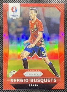 2016 Panini Prizm Sergio Busquets UEFA Euro Red /149 Spain - Picture 1 of 2