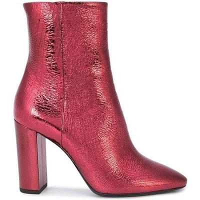 Botín de tacón medio de cuero metálico agrietado Saint Laurent Paris Lou Foto 1 de 4