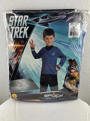 New Star Trek Spock Deluxe Childs Costume Size Large 12-14 For Ages 8-10 - Image 1 of 4