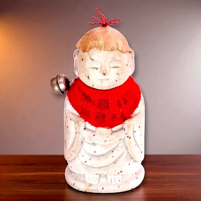 Japanese Jizo Bosatsu Monk OjizouSama Stone Statue Shinto Shrine Buddhist JP J33 - Image 1 of 4