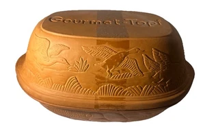 Vintage GOURMET-TOPF Terra Cotta Clay Roaster Cooker USA 1977 #212 (S) - Foto 1 di 5