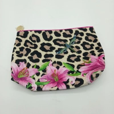 Bolso cosmético con cremallera maquillaje libélula estampado floral leopardo Estee Lauder  Foto 1 de 4