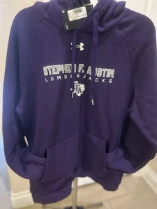 Men’s Under Armour Stephen F. Austin University Purple Hoodie NWT Medium - Picture 1 of 5