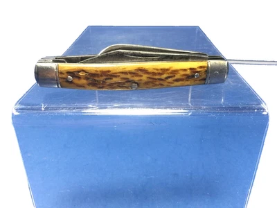 Vintage, Ulster Knife Co, 3-Blade, Deer Bone Handle Knife, 1920's-40's - Image 1 of 4