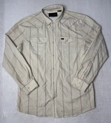 Howler Brother’s Pearl Snap Long Sleeve Shirt Mens Size Large Striped - Image 1 of 4