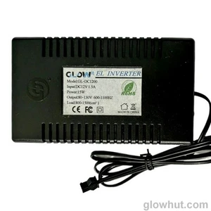 12V Elektrolumineszenz Wechselrichter für EL Panel Streifen Draht Hintergrundbeleuchtung mit Schalter - Bild 1 von 10