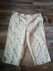 White Stag Capris Embroidered Dragonflies Beige Sz. 16 - Picture 1 of 8