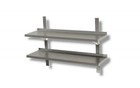 Edelstahl Wandregal  doppelt Wandkonsole  Wandbord Gastro Konsole  Edelstahlboard