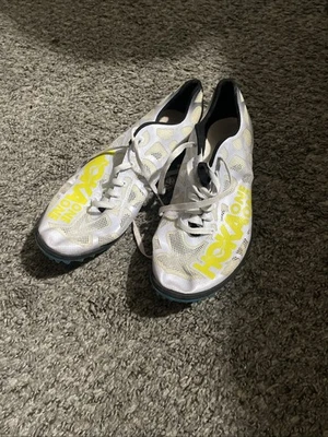 Hoka One One W Rocket LD Track Spike Racing Shoes White Yellow US 8.5 - Image 1 of 4