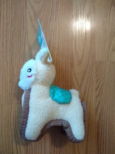 Zippy Paws Plush Llama Z-Stitch Pet Dog Toy Squeaks 7" NEW NIP NWT - Picture 1 of 6