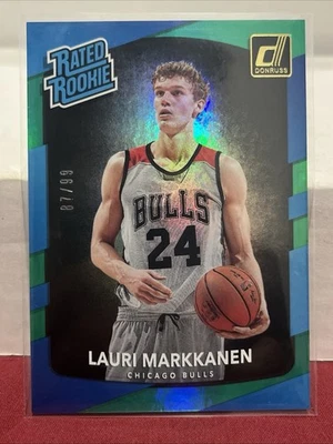 2017-18 Panini Donruss - 评级新秀绿箔Lauri Markkanen新秀/99 — 第 1/3 张图片