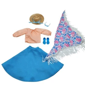 Vintage 1987 Jem Doll Flip Side Fashions Outfit Rock Country Skirt Shawl Hat - Picture 1 of 6