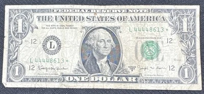 *STAR 1963-B $1 ONE DOLLAR JOSEPH BARR NOTE FRN SAN FRANCISCO Rare L4448613* - Image 1 of 4