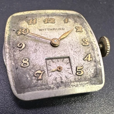 WITTNAUER 10S WRISTWATCH MOVEMENT, COMPLETE, RUNS WELL, 26.7mm, W/ STEM & CROWN - Image 1 of 3