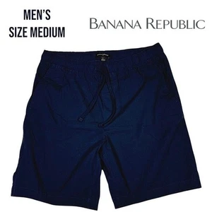 Banana Republic Deck Shorts Herren mittelblau Kordelzug Freizeit Sommer L… - Bild 1 von 6