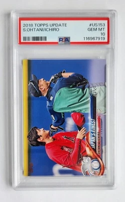 2018 Topps Update Béisbol Shohei Ohtani Novato Ichiro Salón de la fama #US153 PSA GM 10 Foto 1 de 2