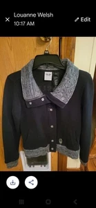 Harley Davidson Sweatshirtjacke schwarz mit Reißverschluss und Knopfleiste, sehr schön  - Bild 1 von 2