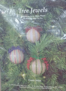 Kits de adornos para joyas de árboles con patrón de hilos Kreinik, tela, hilo dental, cuentas - Imagen 1 de 3