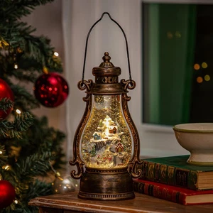 Joyful Traditions LED Table Decor Holiday Scene Plastic Water Lantern, 11.25"H - Picture 1 of 3