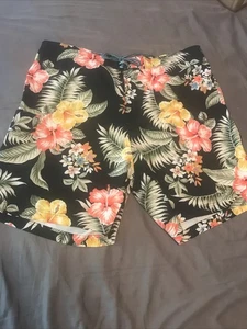 Lebendiger Badeanzug Blumenmuster Tropical Print Taschen Gummibund 2XL George Cargo - Bild 1 von 8