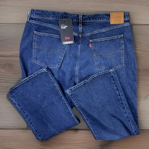Levis Premium 70s High Flare Jeans Plus Women Sz 22W Blue Denim Big E NWT - Picture 1 of 7